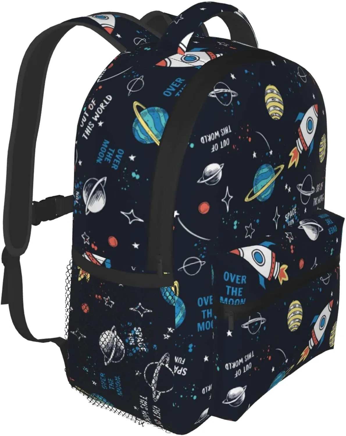 Kid's Mini Backpack 12 inch Space Rocket Universe Galaxy Backpack Schoolbag Preschool Kindergarten Children Bag Nursery Travel Bag for Toddler Boys Girls Age 3-7