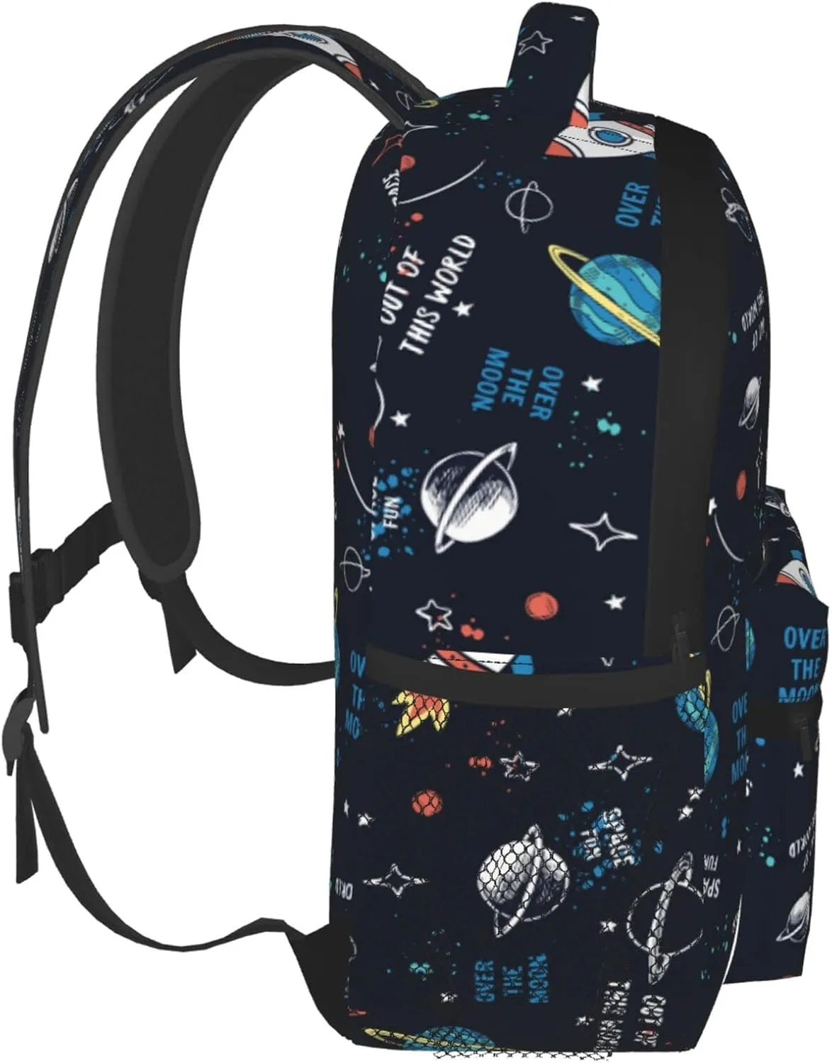 Kid's Mini Backpack 12 inch Space Rocket Universe Galaxy Backpack Schoolbag Preschool Kindergarten Children Bag Nursery Travel Bag for Toddler Boys Girls Age 3-7