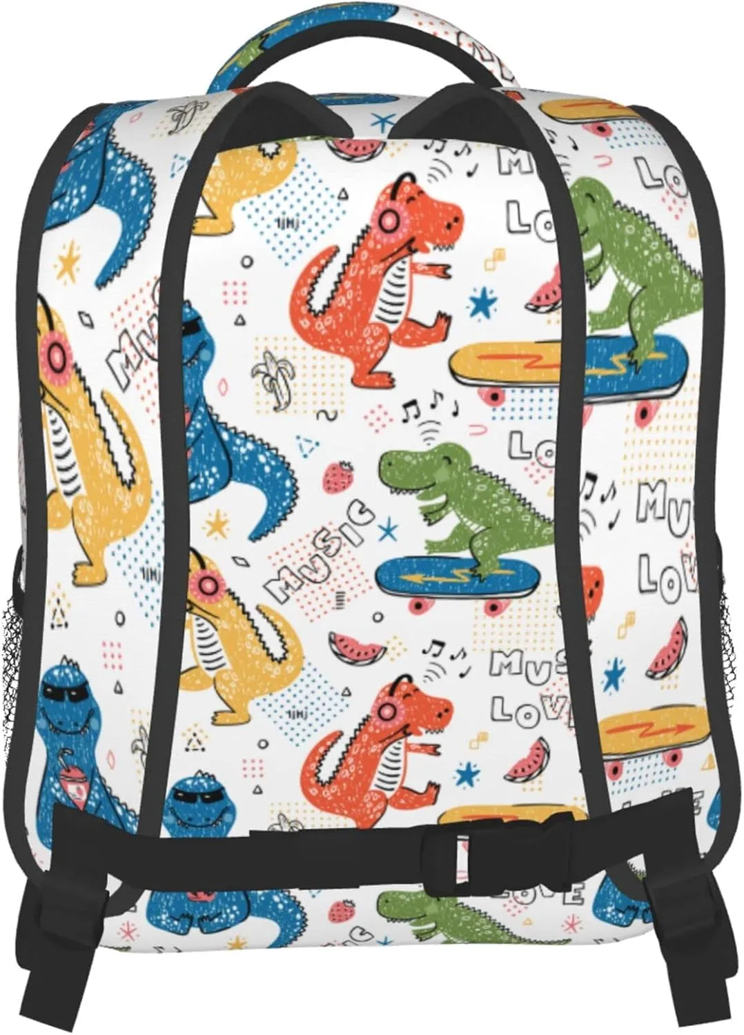 Kid's Mini Backpack 12 inch White Dinosaur Backpack Schoolbag Preschool Kindergarten Children Bag Nursery Travel Bag for Toddler Boys Girls Age 3-7