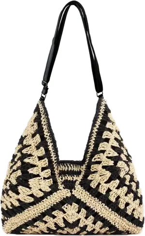 KINGSEA Straw Beach Tote Bag Large Summer Purses for Women 2025 Vacation Purse Handmade Beach Bag