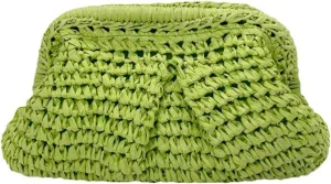Kseymeir Straw Clutch Purse for Women, Summer Shoulder Crossbody Bag Cloud Pouch Beach Tote Handbag