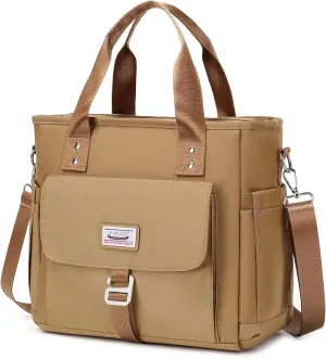 KYALOU Medium Tote Purse Bag for Women, Nurse Bag for Work, Teacher Tote Bag, Waterproof Nylon Crossbody Handbag