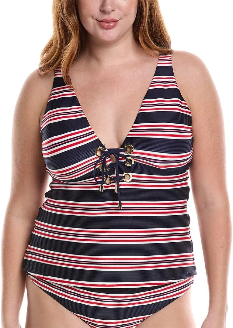 La Blanca Women's Over The Shoulder Tankini Swimsuit Top
