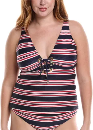 La Blanca Women's Over The Shoulder Tankini Swimsuit Top