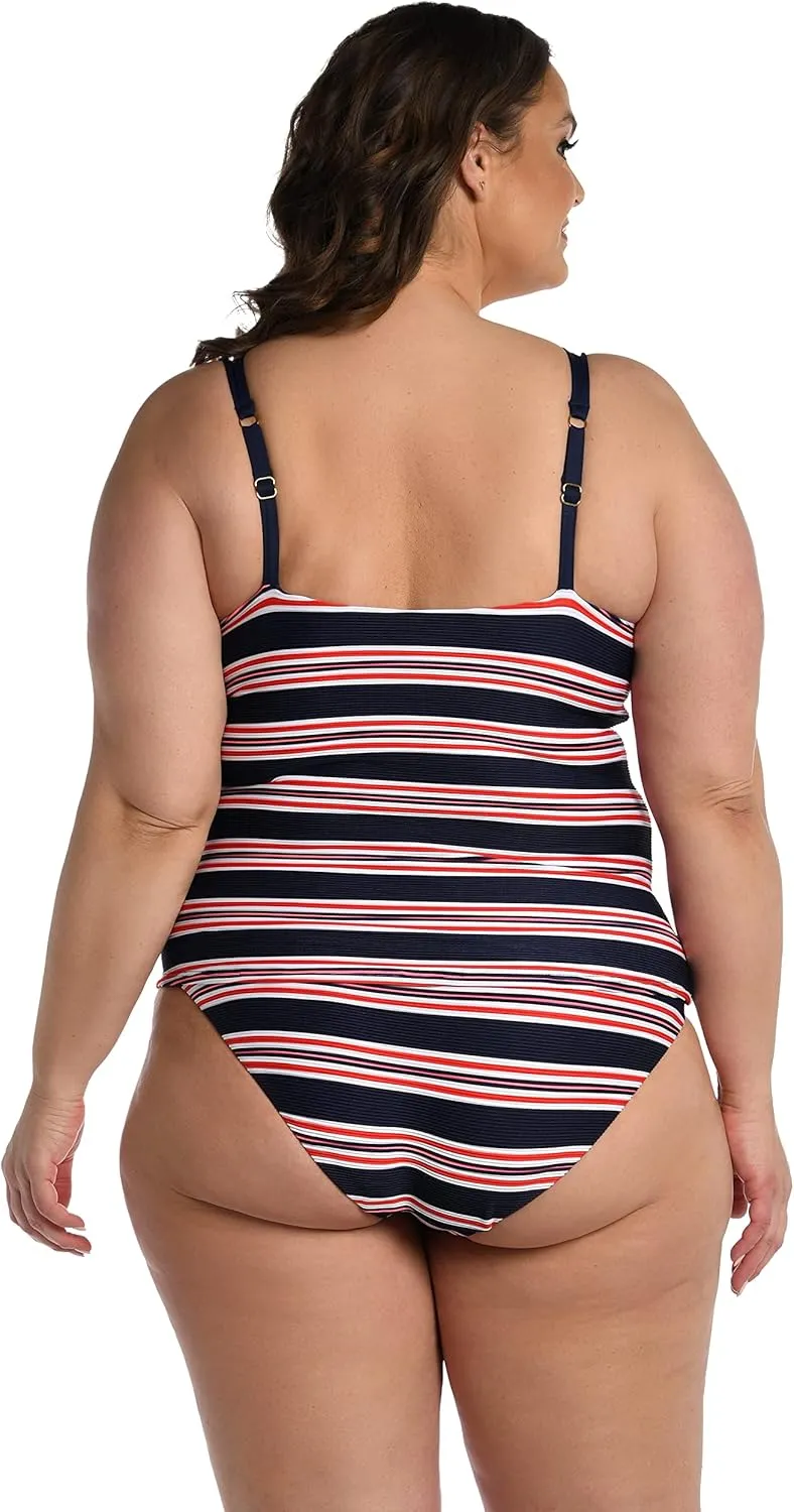 La Blanca Women's Over The Shoulder Tankini Swimsuit Top
