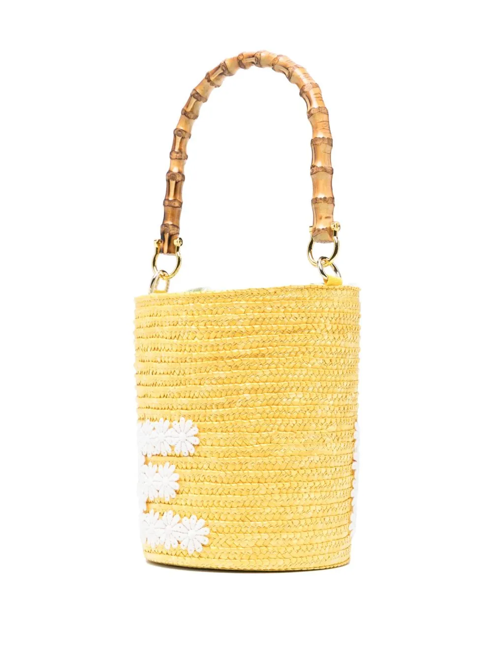 La Milanesa Love Straw Bucket Bag