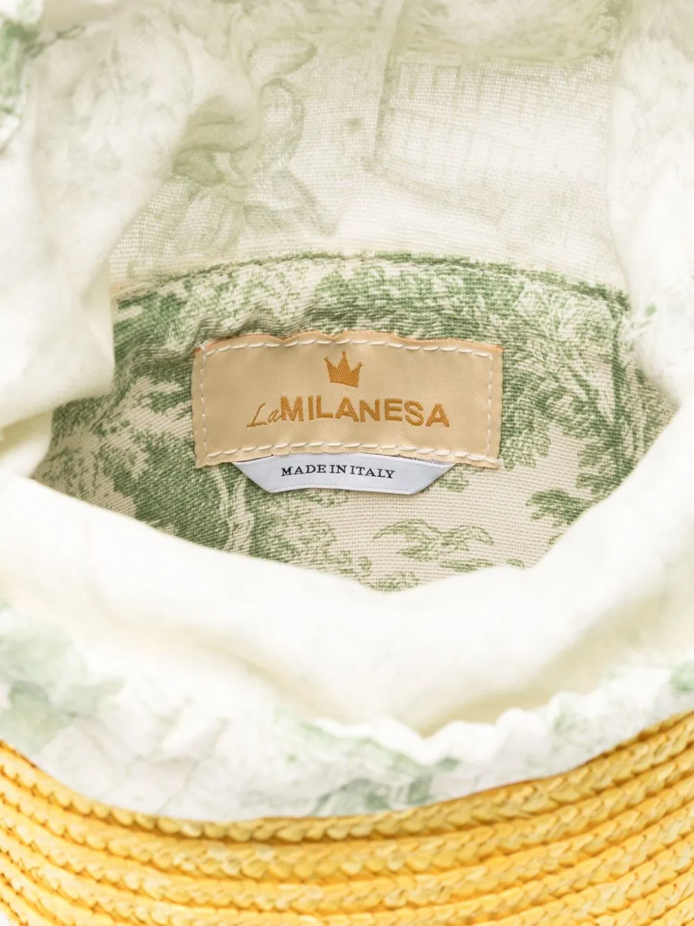 La Milanesa Love Straw Bucket Bag