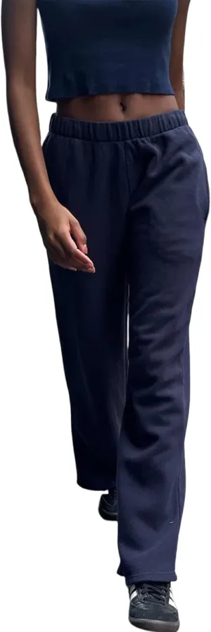 Labolliy Women Sweatpants Elastic High Waisted Slant Pocket Workout Active Bottom Joggers