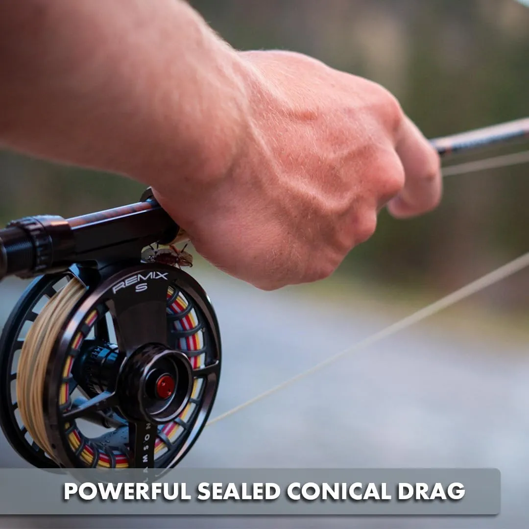 LAMSON | Remix & Remix S-Series Fly Fishing Reels | All-Water | Large Arbor, CNC Machined Frame   Pressure Cast Spool, Durable