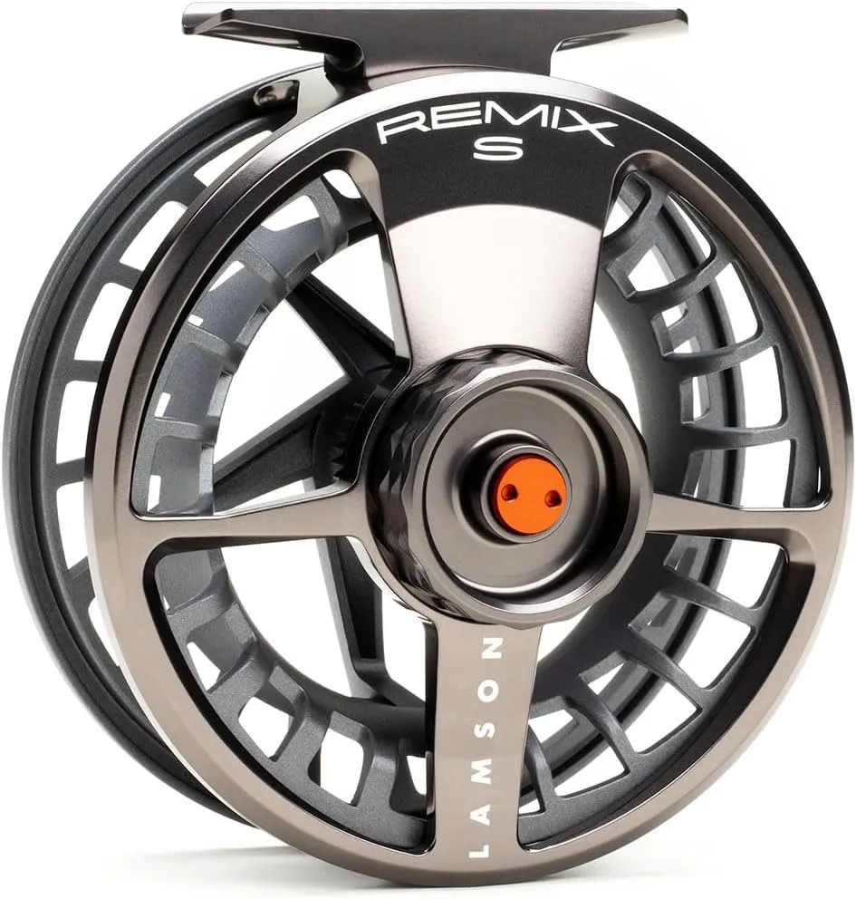 Lamson Remix Fly Reel 3-Pack (1 Reel & 2 spools with Carrying case) CNC machined Frame, Sealed Drag, 3/4/5/6/7/8/9/10 Weights