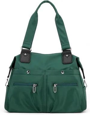 Langrents Nylon Waterproof Tote Bag, Langrents Large Capacity Multi Pocket Shoulder Bag, Handbags Purses Travel Bag
