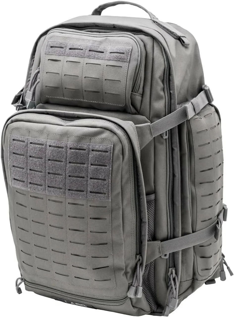 LAPG Atlas 72 Hour Tactical Backpack for Men & Women, Large Bug Out Bag with MOLLE System, Hiking Hunting Combat Backpack, Grey