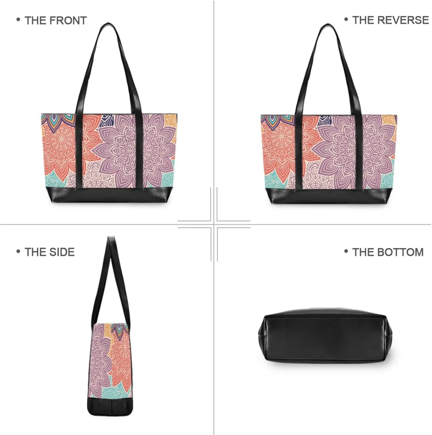 Laptop Tote Bag for Women 15.6in Tote Bag Laptop Compartment Work Bag Office Computer Teacher Travel Shoulder Bag
