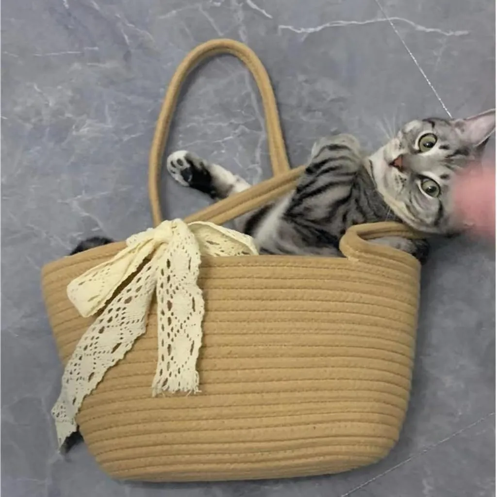 Large capacity Bag Casual Straw Handbag with Ribbon Decoration: Add a Sense of Comfort to Outings Ladies shoulder Bag