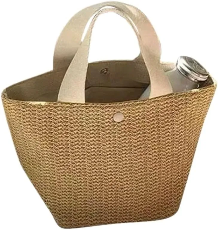 Large capacity Bag Fresh Straw Handbag: Encounter Spring Romance Ladies shoulder Bag