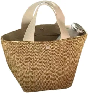 Large capacity Bag Fresh Straw Handbag: Encounter Spring Romance Ladies shoulder Bag