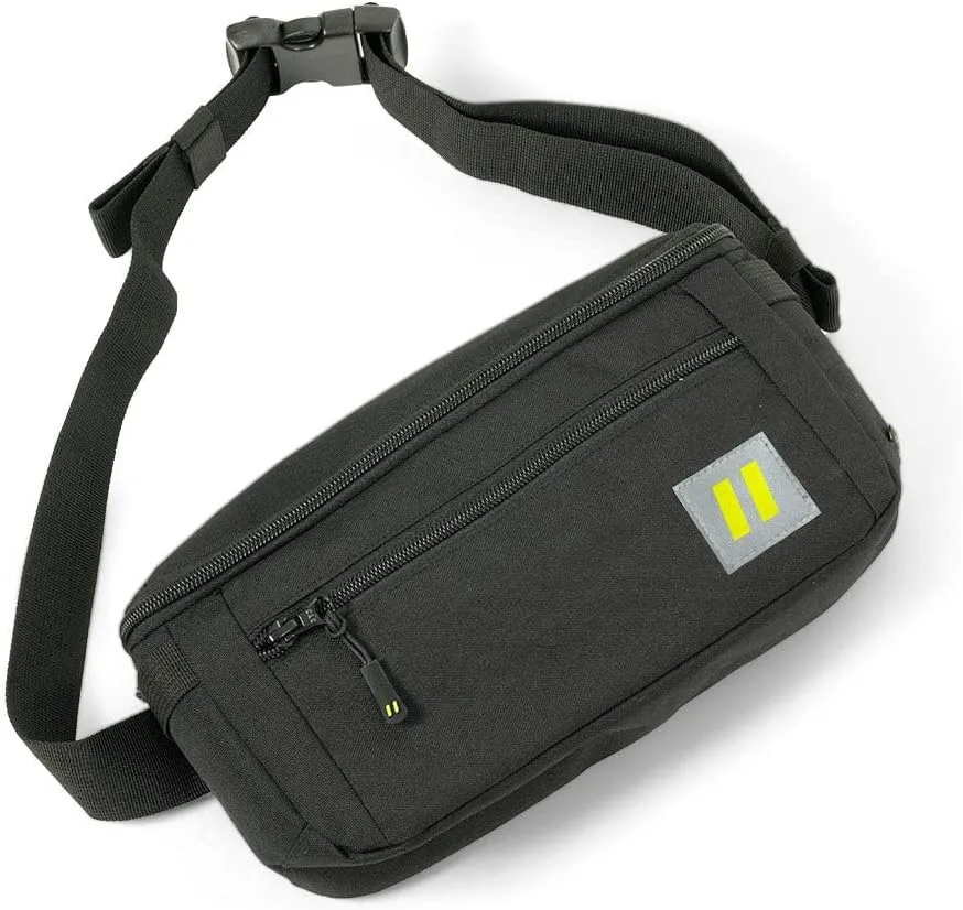 Large Crossbody Hip Pack for Women Men with Adjustable Strap, Black, Essentials Hip Pack