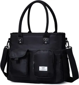 Large Utility Tote Bag with Multi-pockets and Compartment for Travel & Work