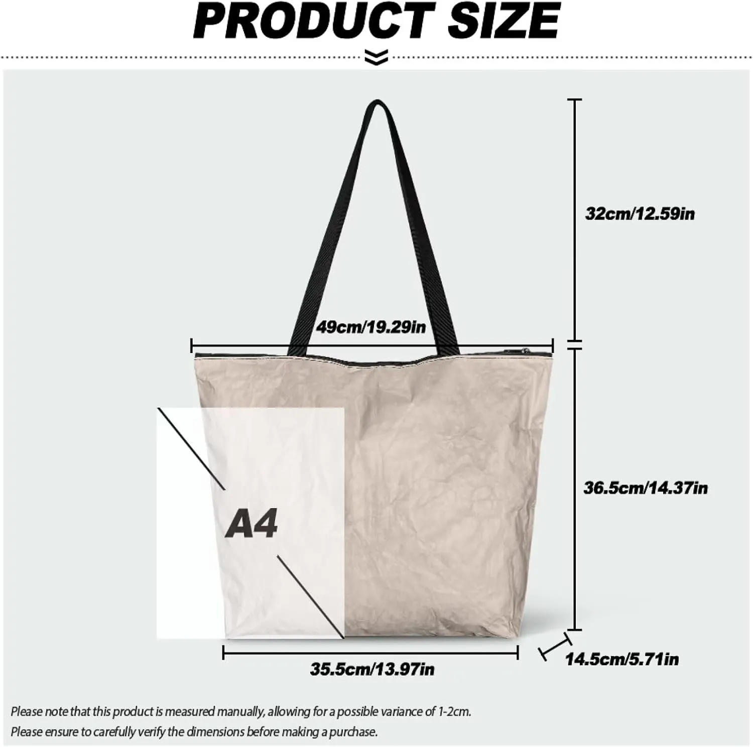 Large Zipper Tote Bag for Gym Work, Holiday Theme Recycle Paper Tote Bags with Handles Reusable Grocery Bag