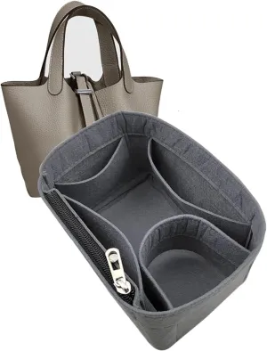 Lckaey picotin 26 organizer Organizer for 18 22 26 bag insert Purse strap1098grey-L
