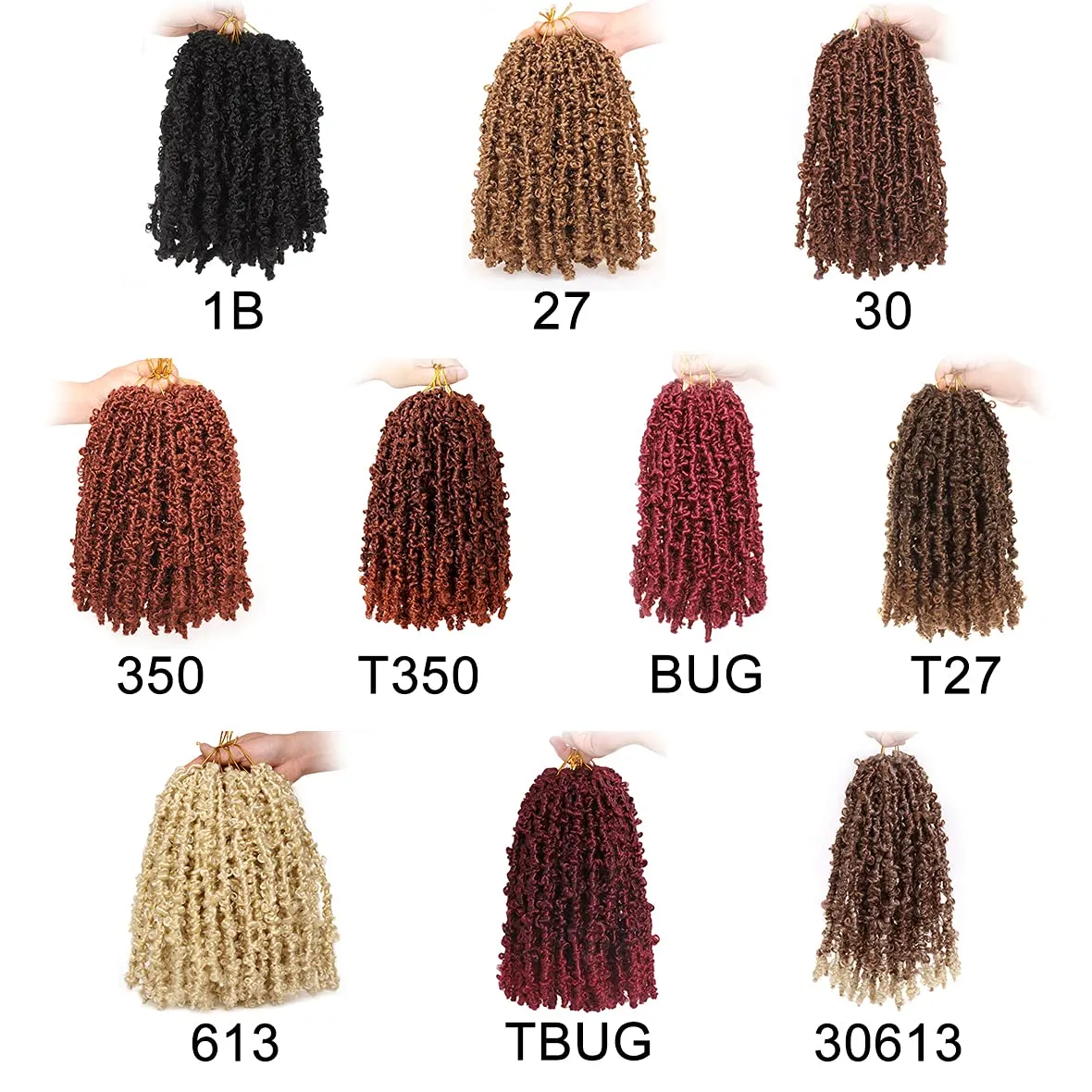 Leeven 12 Inch Bob Distressed Butterfly Locs Crochet Hair 6 Packs Pre-twisted Bohemian Soft Butterfly Goddess Braids Locs Hair Ombre Brown to Blonde Goddess Faux Locs Hair For Women 30/613#