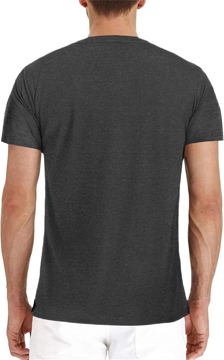Lexiart Mens Fashion Henley Shirts Long Sleeve Button Cotton T-Shirt with Pocket
