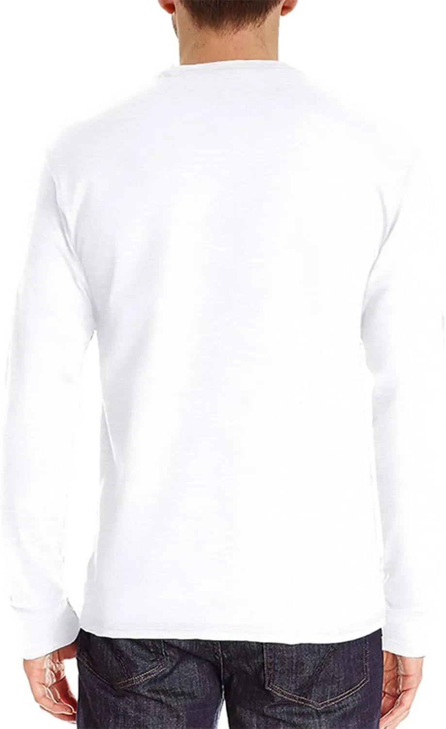Lexiart Mens Fashion Henley Shirts Long Sleeve Button Cotton T-Shirt with Pocket
