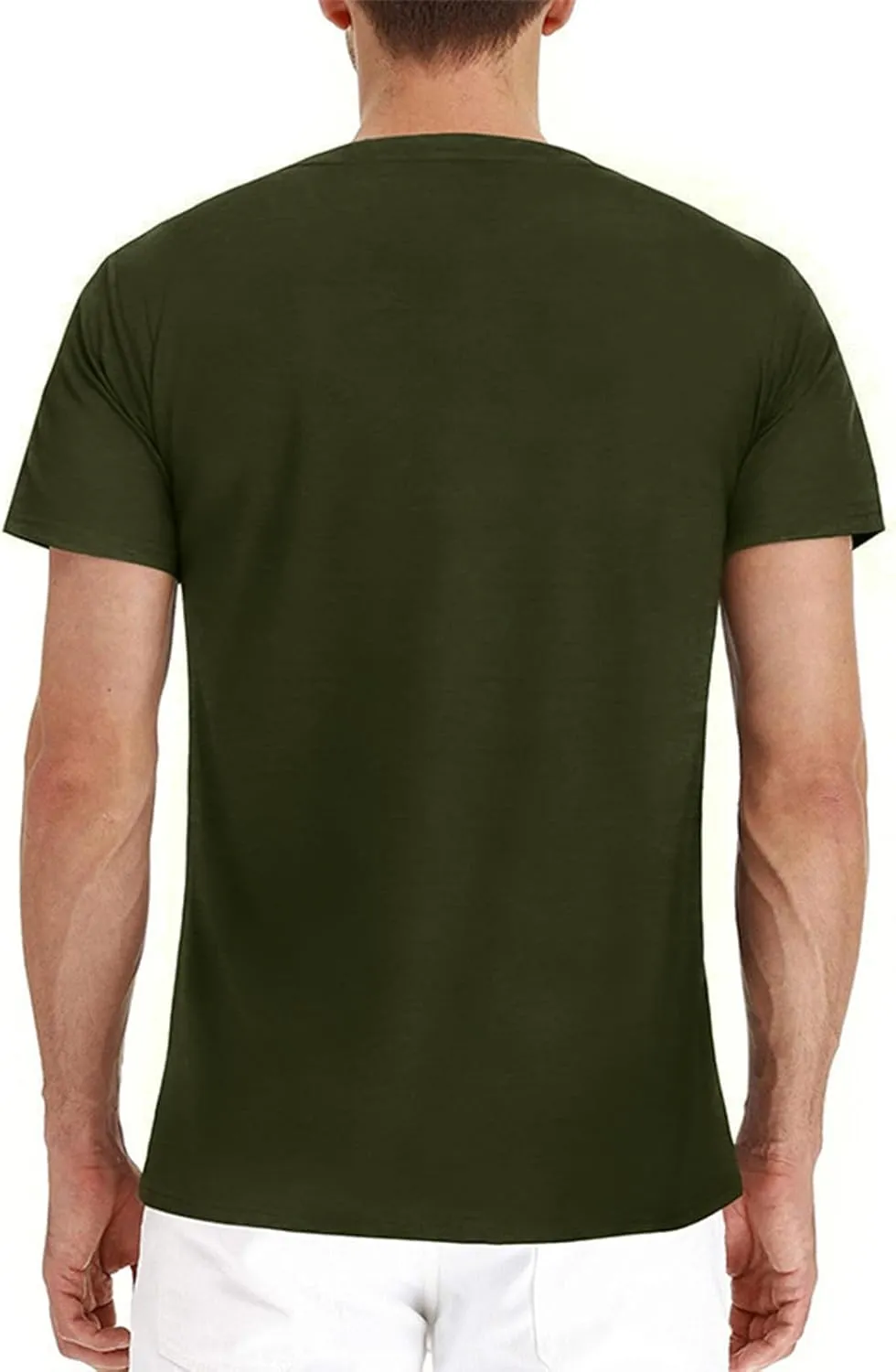 Lexiart Mens Fashion Henley Shirts Long Sleeve Button Cotton T-Shirt with Pocket