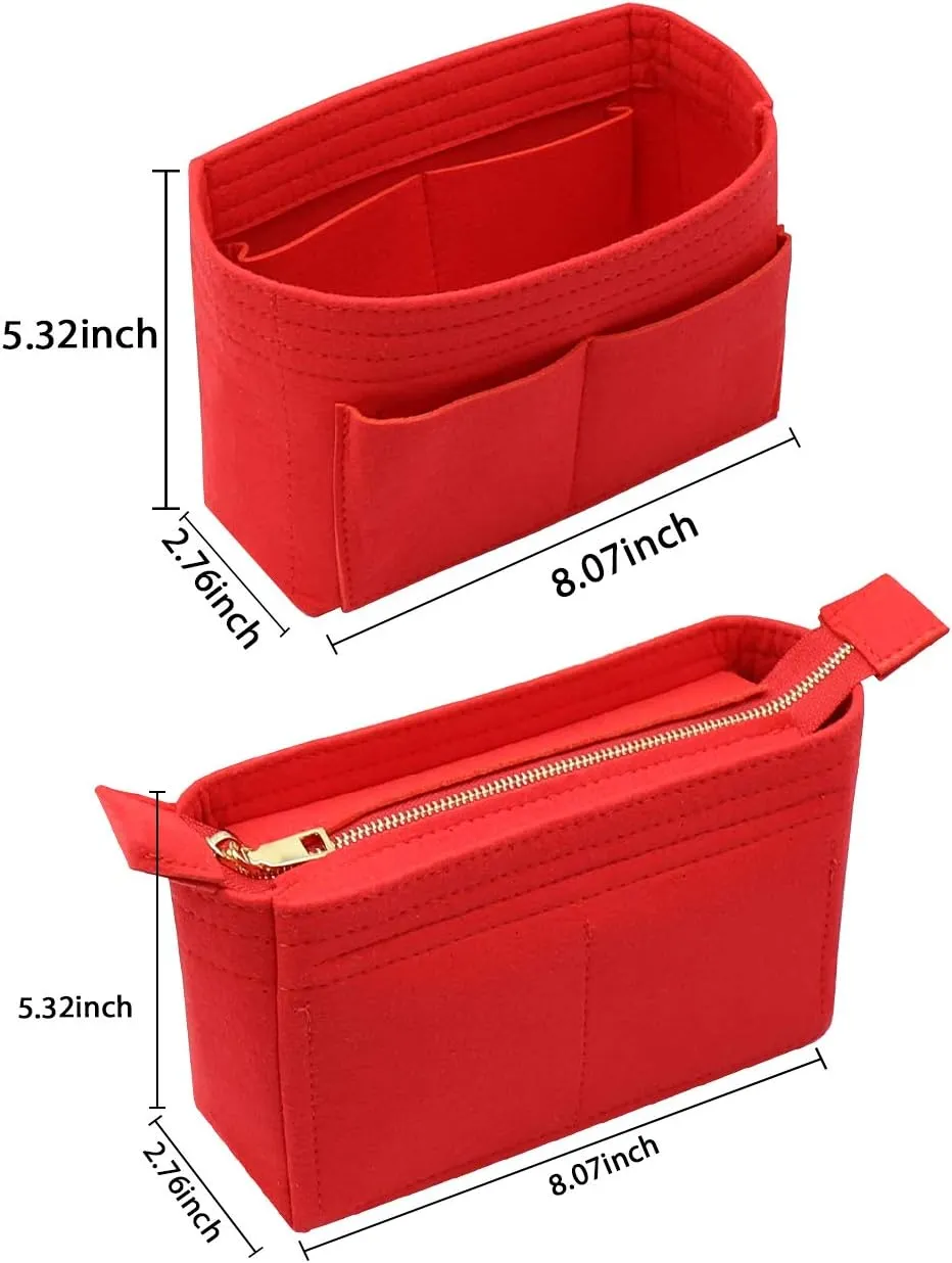 LEXSION Elegant and Versatile Red Handbag Organizer, 2-Pack Set, Fits LV NeoNoe Perfectly