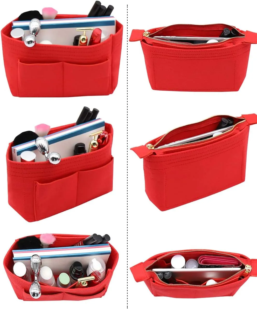 LEXSION Elegant and Versatile Red Handbag Organizer, 2-Pack Set, Fits LV NeoNoe Perfectly