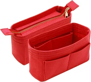 LEXSION Elegant and Versatile Red Handbag Organizer, 2-Pack Set, Fits LV NeoNoe Perfectly