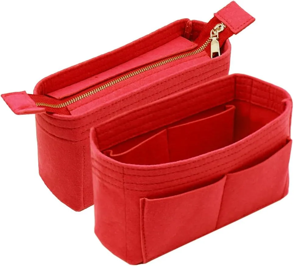 LEXSION Elegant and Versatile Red Handbag Organizer, 2-Pack Set, Fits LV NeoNoe Perfectly