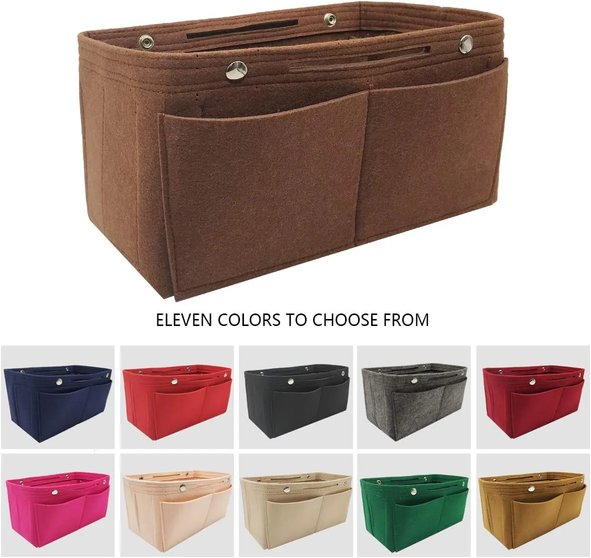 LEXSION Felt Purse Organizer Insert - Multi Pocket Bag in Bag Organizer Shaper