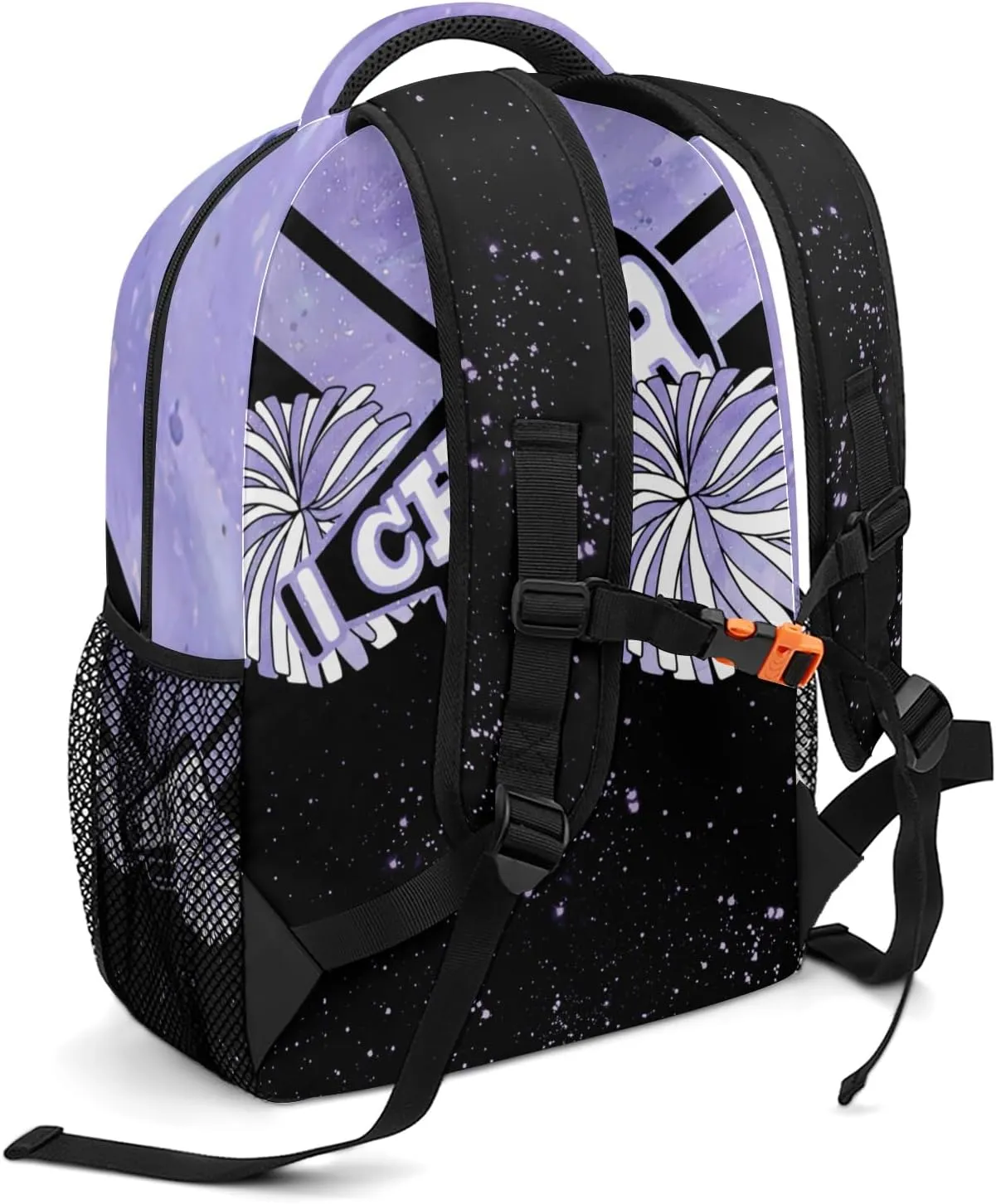 Light Purple Cheer Personalized Name Waterproof Unisex Backpack for Women Men Daily Bag