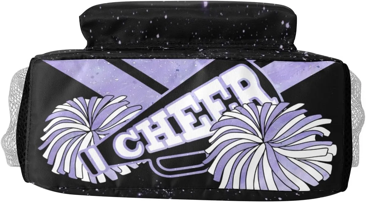 Light Purple Cheer Personalized Name Waterproof Unisex Backpack for Women Men Daily Bag