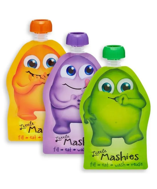 Little Mashies Reusable Food Pouches - 10 Pack