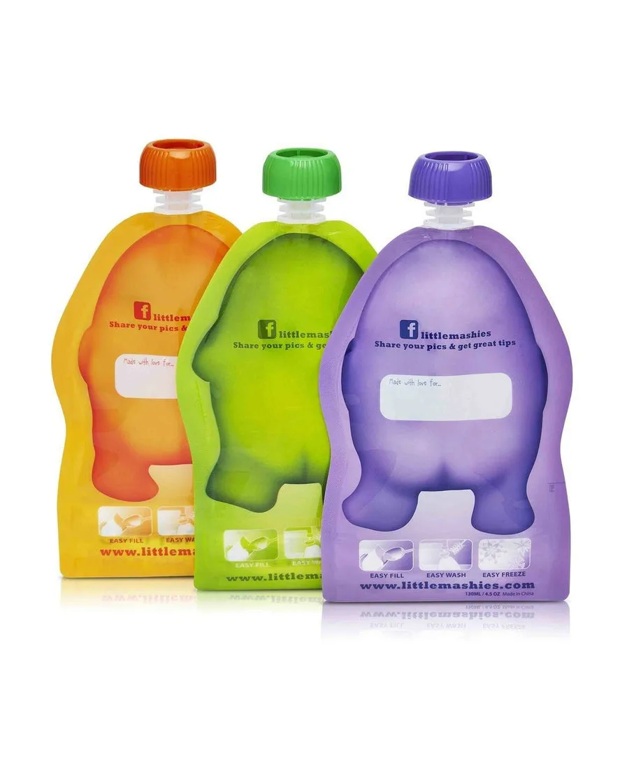 Little Mashies Reusable Food Pouches - 10 Pack