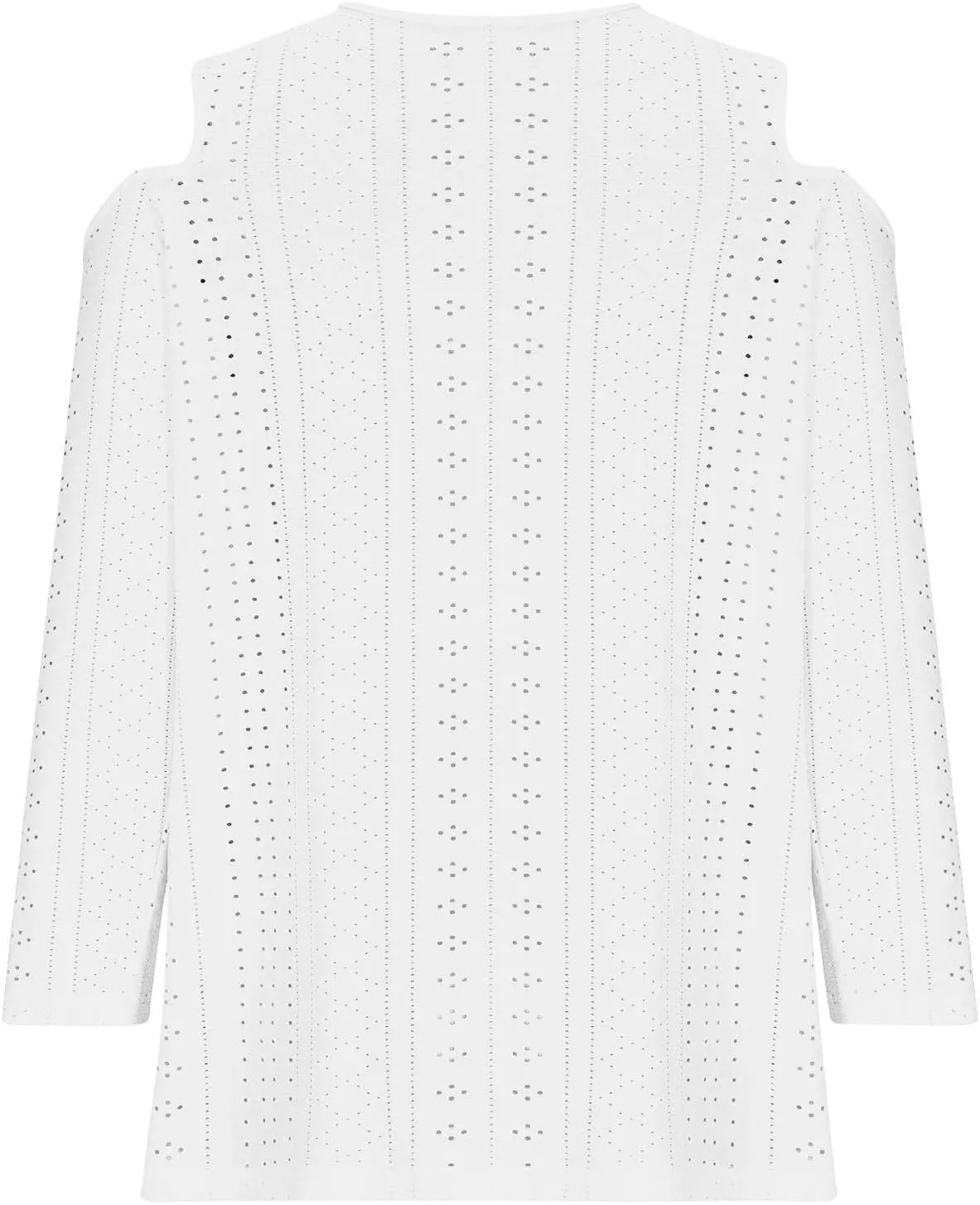 Long Shirts for Women Gradient Eyelet Cold Shoulder Crew Neck Fall Tee Shirts for Women 2024 Going Out Tops Casual