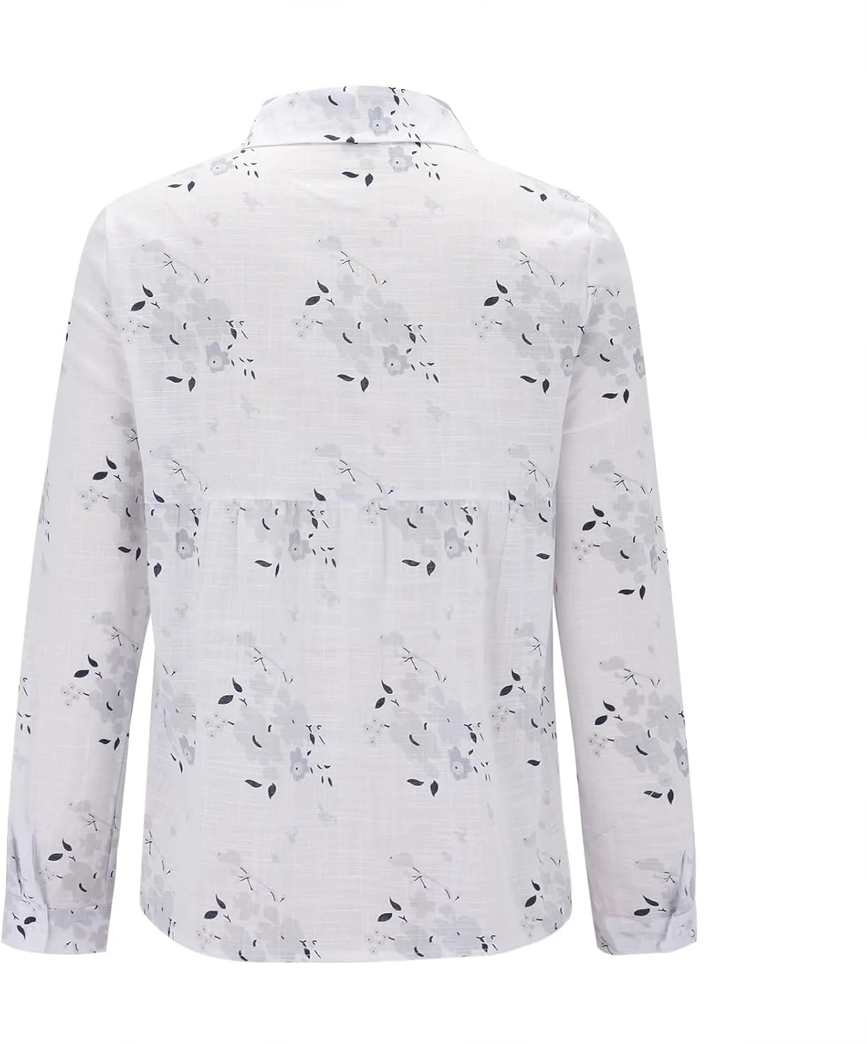 Long Sleeve Shirts for Women Short Sleeve Button Down Blouse Plus Size Collared Linen Work Blouse Tops with Pocket
