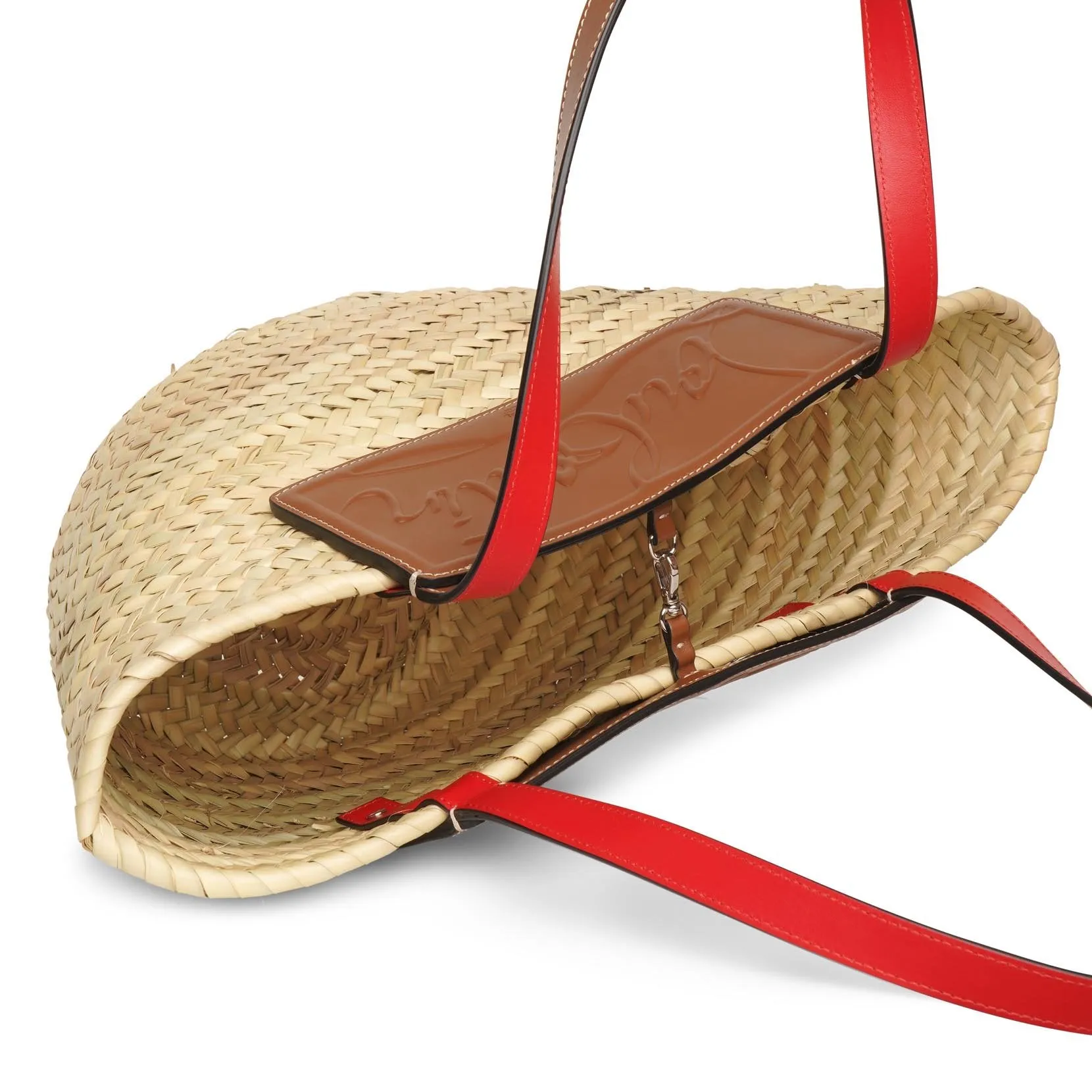 Loubi Shore nude 5 leather beach tote