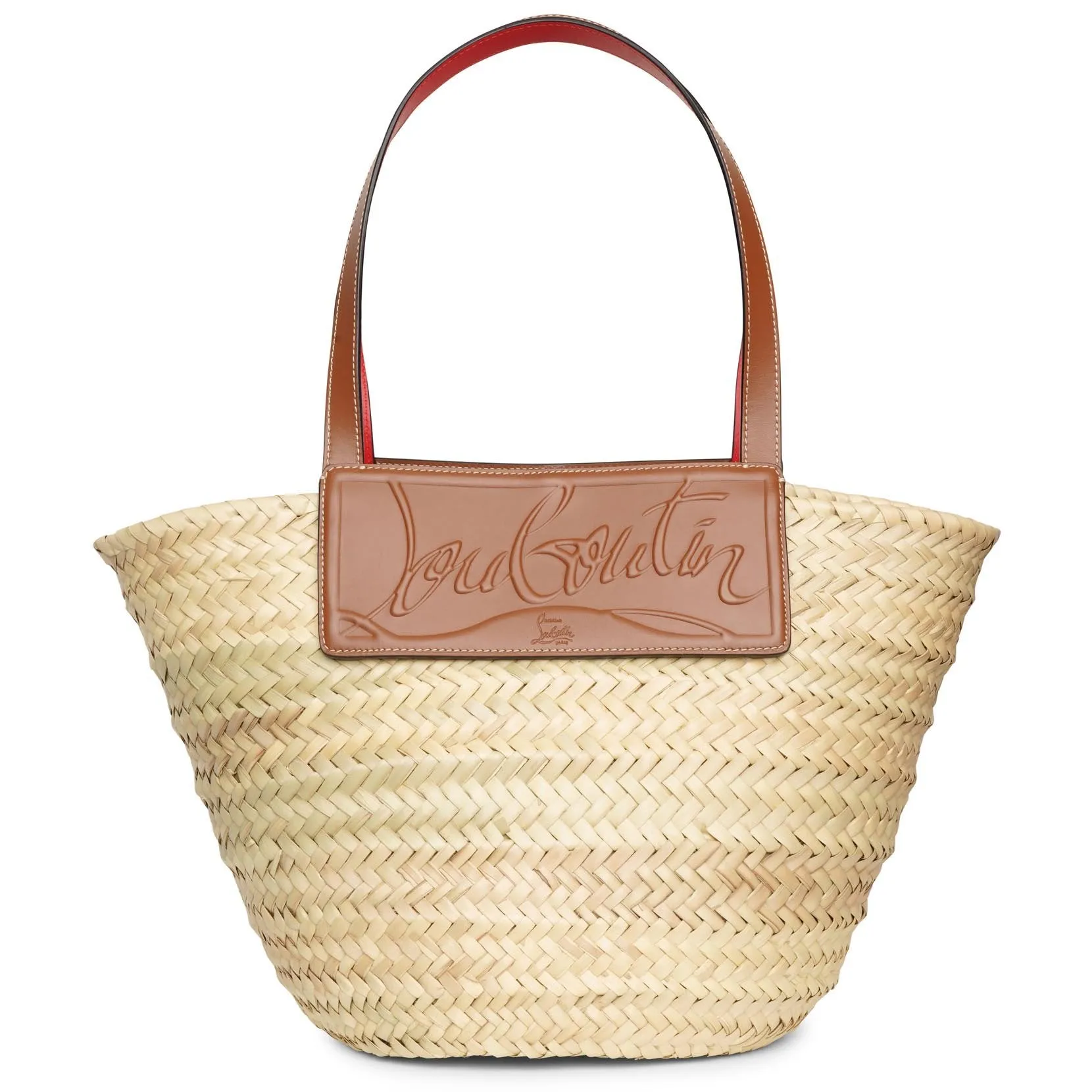 Loubi Shore nude 5 leather beach tote
