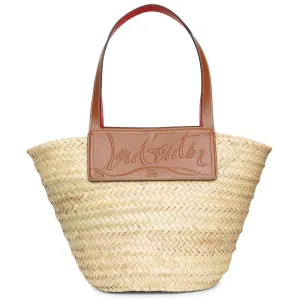Loubi Shore nude 5 leather beach tote
