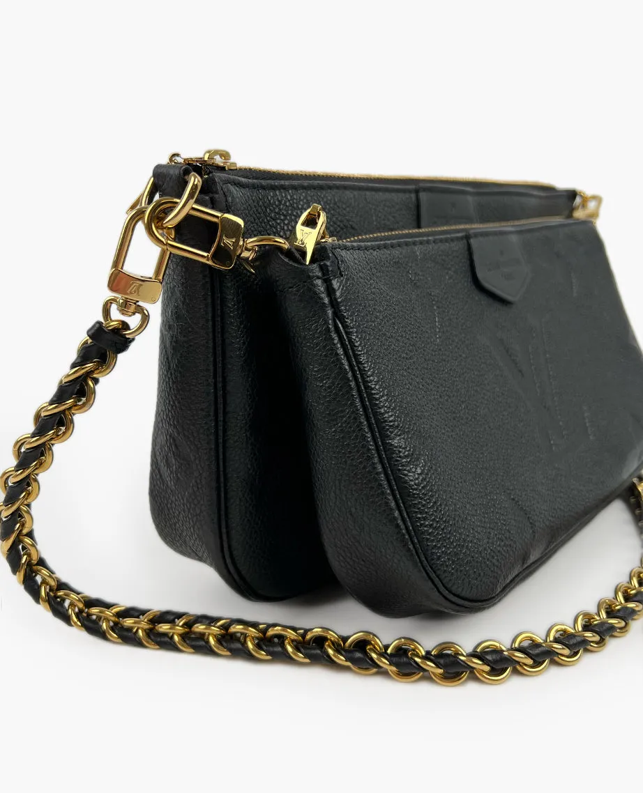 Louis Vuitton Monogram Black Empreinte Multipochette