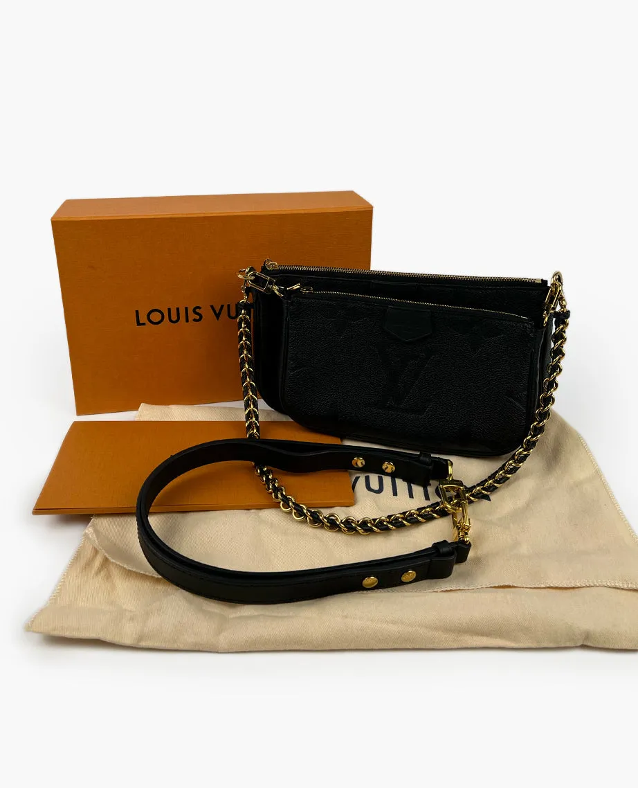 Louis Vuitton Monogram Black Empreinte Multipochette