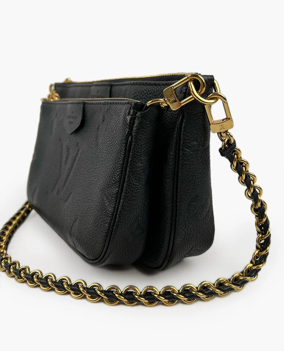 Louis Vuitton Monogram Black Empreinte Multipochette