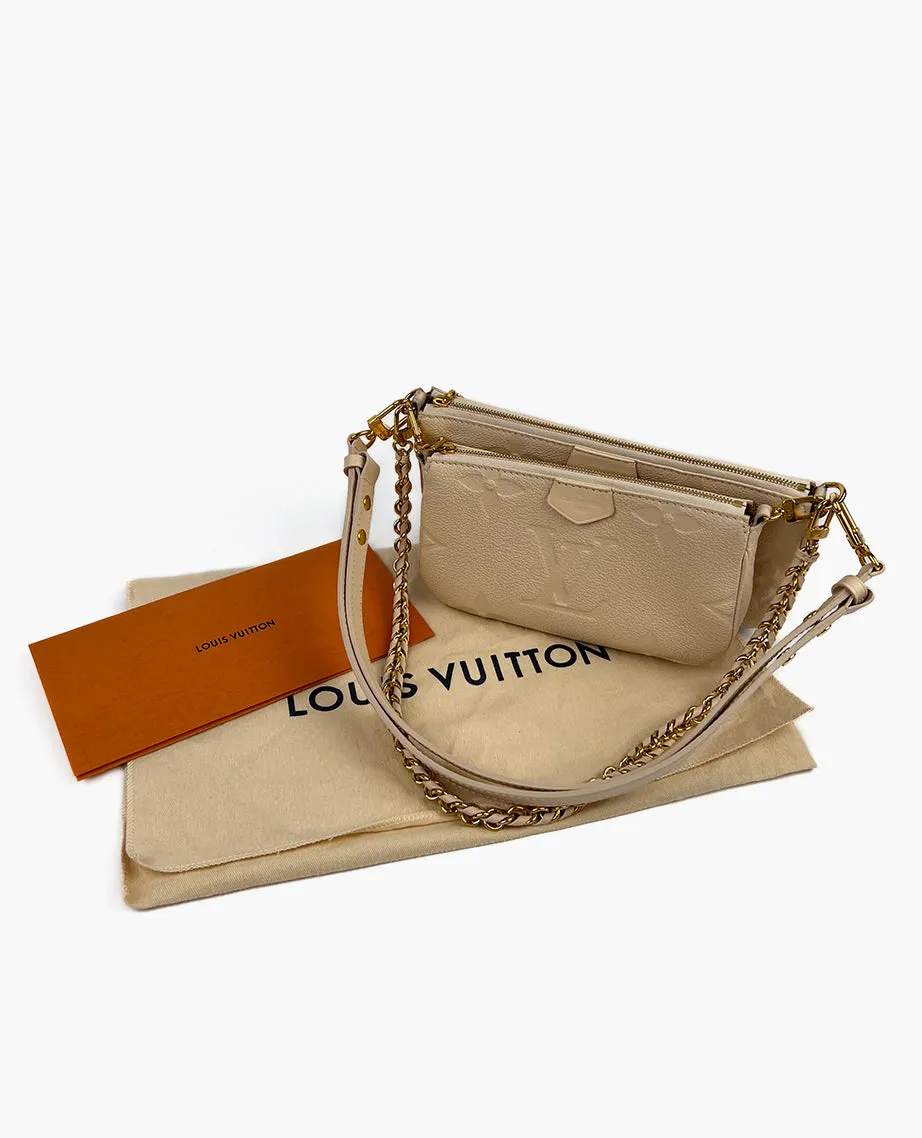 Louis Vuitton Monogram Empreinte Creme Multipochette