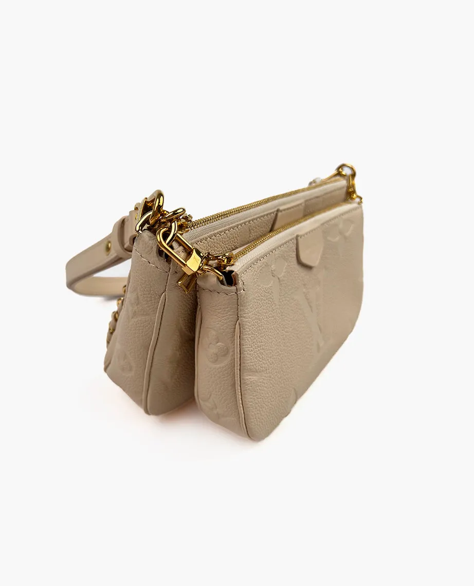Louis Vuitton Monogram Empreinte Creme Multipochette