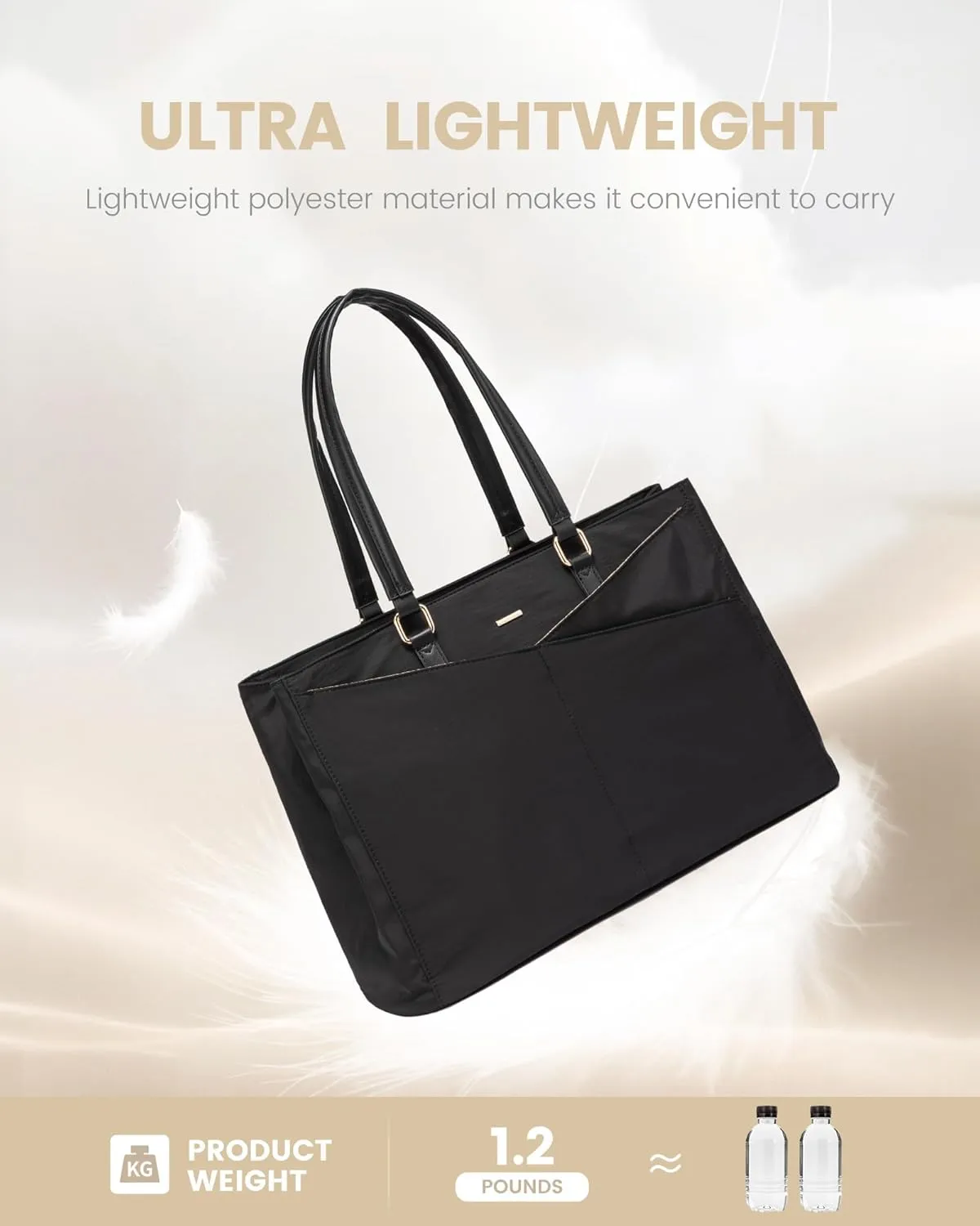 LOVEVOOK Laptop Tote Bag for Women Work, 17.3inch Work Teacher Tote Bag, Large Capacity Computer Briefcase Bags Shoulder Bag for Office Travel