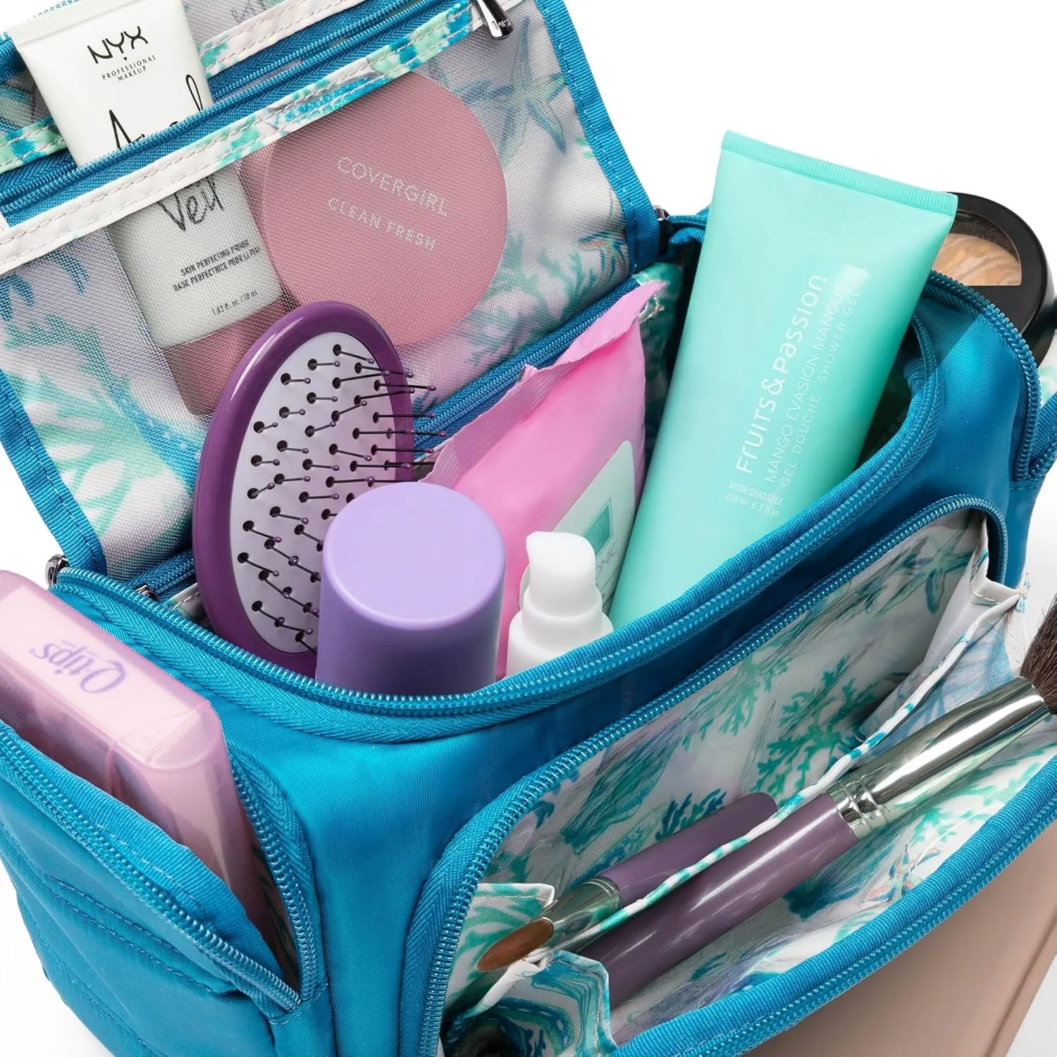 Lug Trolley Medium Cosmetic Case, MAGENTA