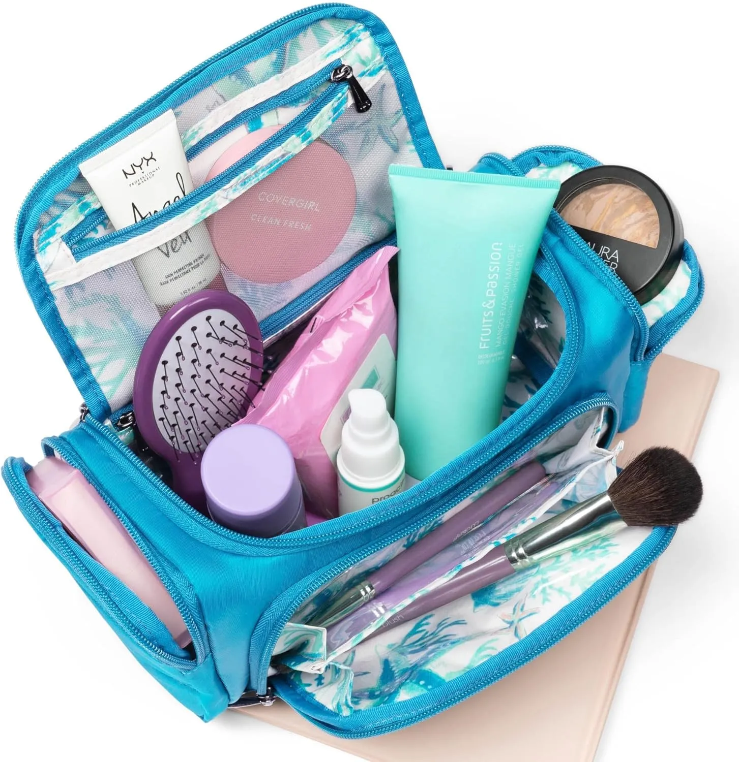 Lug Trolley Medium Cosmetic Case, MAGENTA